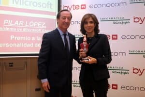 Pilar López, presidenta de Microsoft España, Premio Byte TI 2018 a la Personalidad del Año